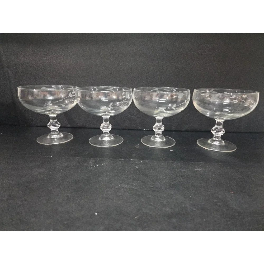 Princess House Heritage Dessert Dishes #507, Set of 4, Crystal‎ Confection Bowls